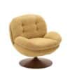 fauteuil memento moutarde pied walnut 81x86xh83cm