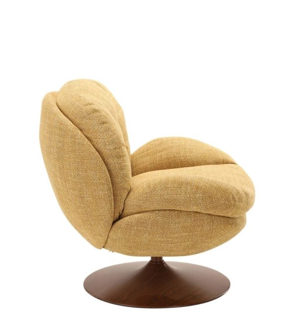 Fauteuil Memento Moutarde Pied Noyer  Athezza – Image 3