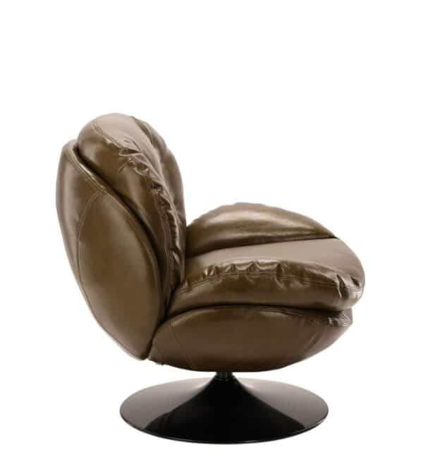 Fauteuil Memento Simili Cuir Kaki Athezza – Image 3