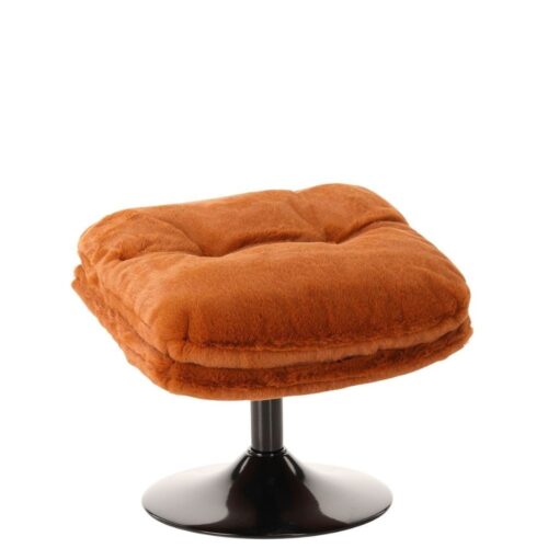 Repose Pied Memento Fourrure Orange Brûlé Athezza