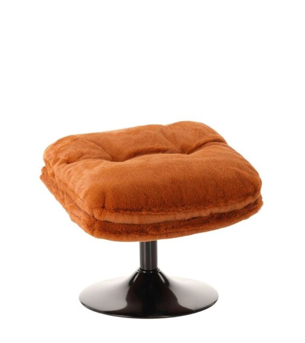 Repose Pied Memento Fourrure Orange Brûlé Athezza