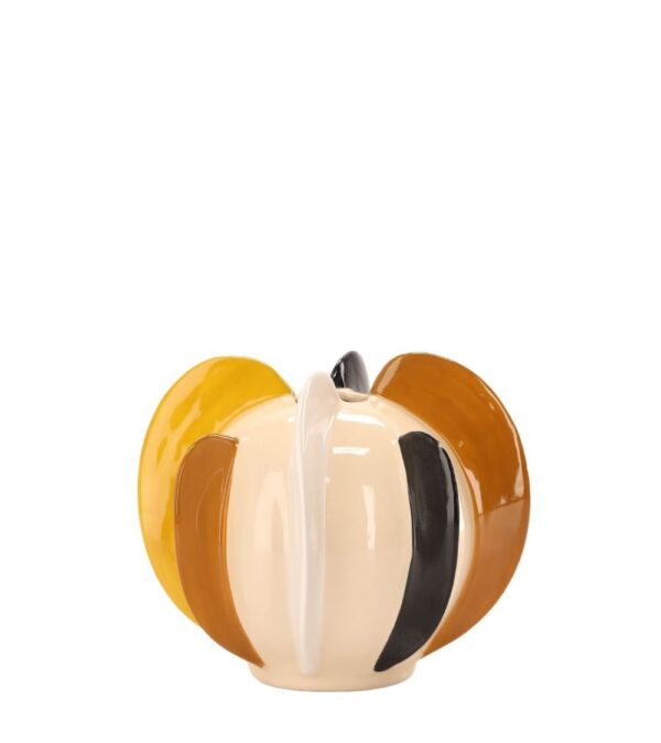 Vase grès Remo Noir Jaune L Athezza