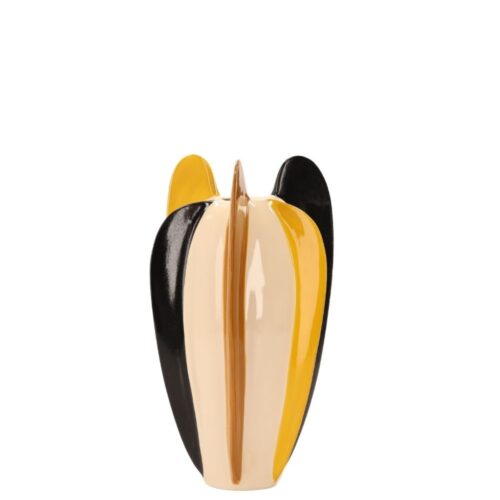 Vase grès Remo Noir Jaune XL Athezza
