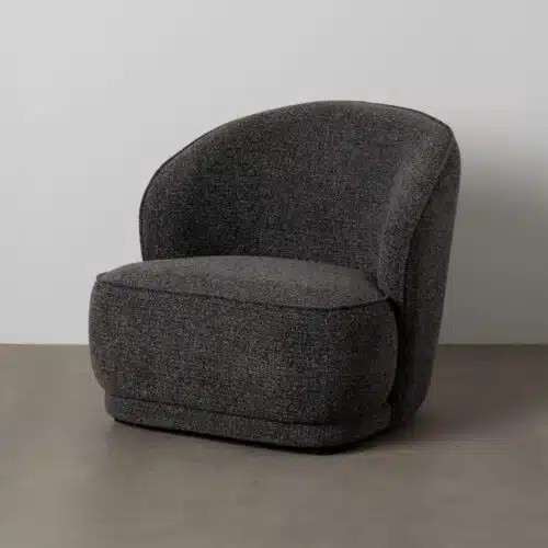 Fauteuil tissu gris anthracite Ixia - 614784