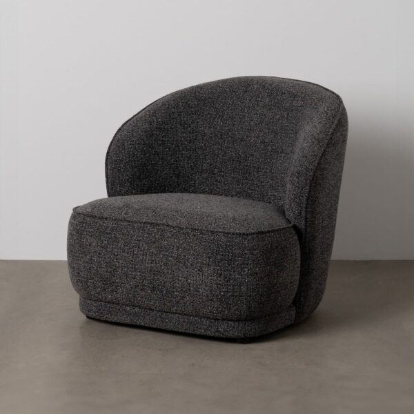 Fauteuil tissu gris anthracite Ixia - 614784