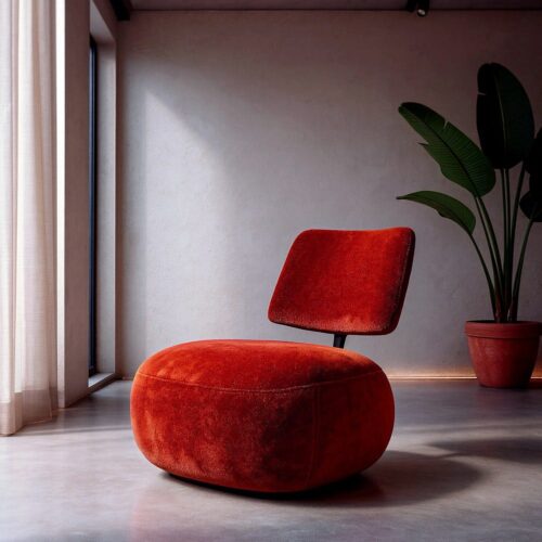 Fauteuil design terracotta Ixia - 615286