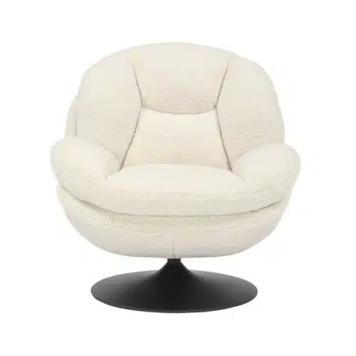 Fauteuil pivotant Fauteuil pivotant effet bouclette blanc TOPI Zago