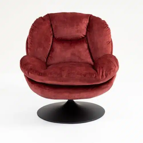 Fauteuil pivotant Fauteuil pivotant velours bordeaux TOPI Zago