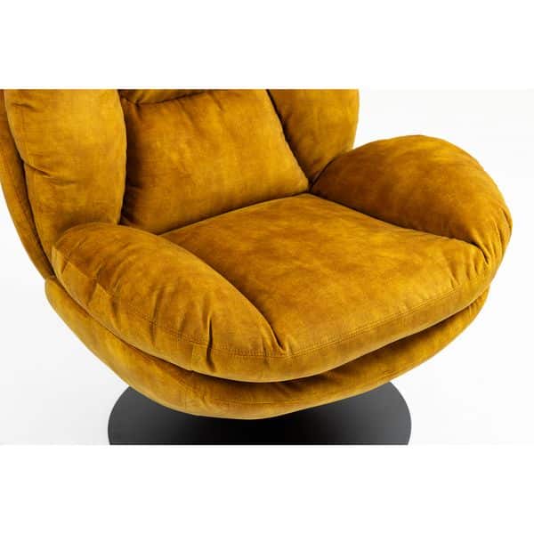 Fauteuil pivotant velours ocre TOPI Zago – Image 4