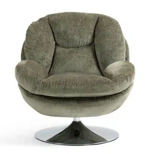 Fauteuil pivotant Fauteuil pivotant velours kaki TOPI Zago