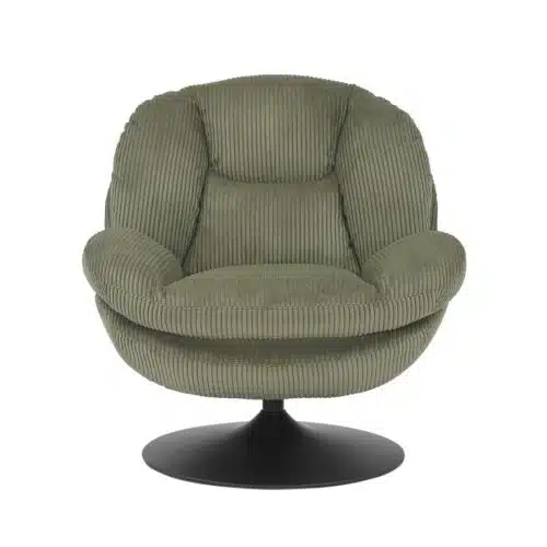 Fauteuil pivotant Fauteuil pivotant velours côtelé vert TOPI Zago