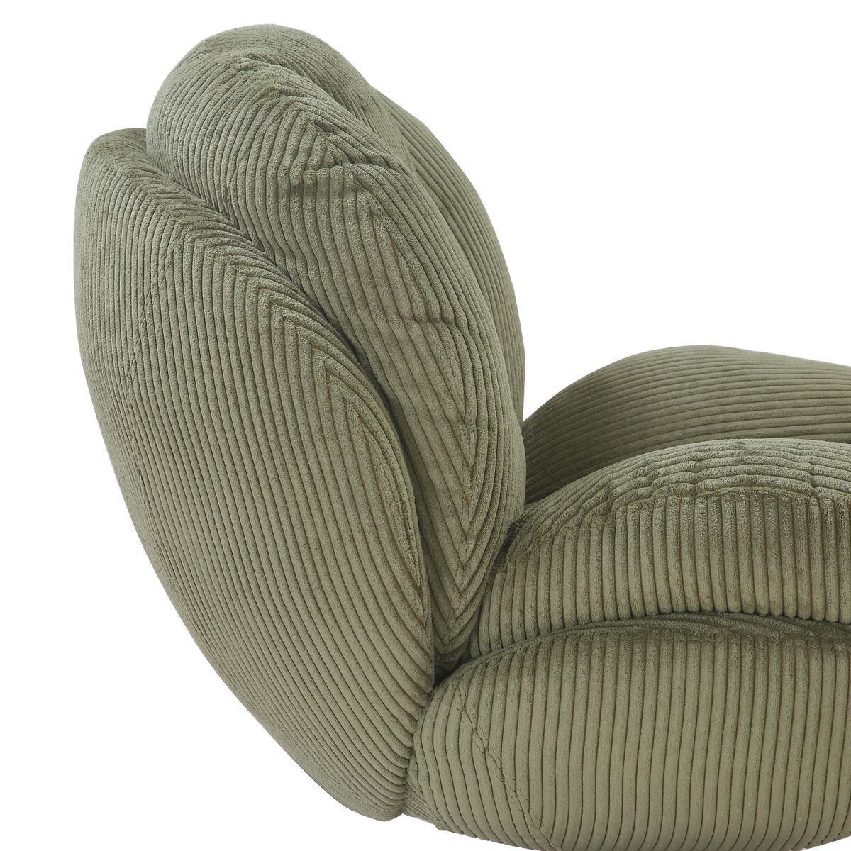 Fauteuil pivotant velours côtelé vert TOPI Zago – Image 4