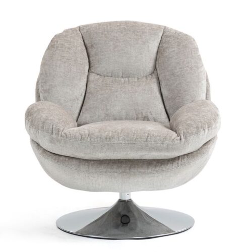 Fauteuil pivotant velours taupe TOPI Zago