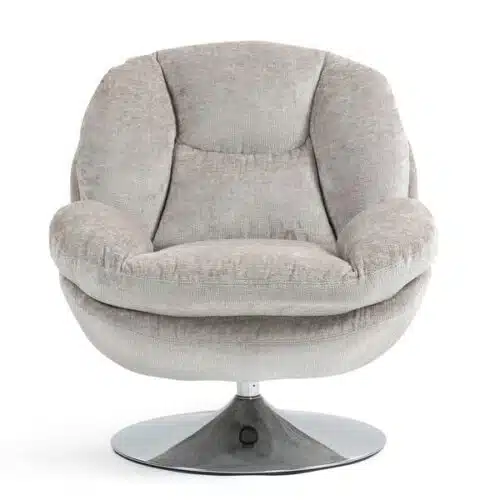 Fauteuil pivotant Fauteuil pivotant velours taupe TOPI Zago