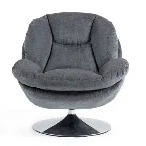 Fauteuil pivotant Fauteuil pivotant velours gris foncé TOPI Zago