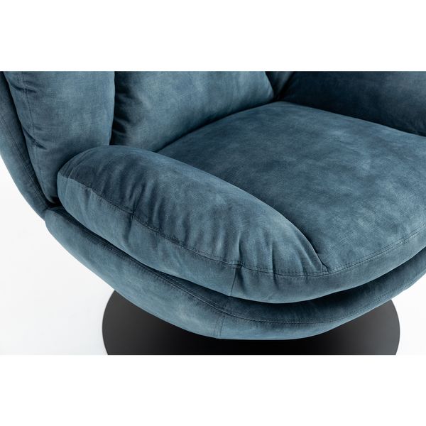 Fauteuil pivotant velours bleu gris TOPI Zago – Image 5