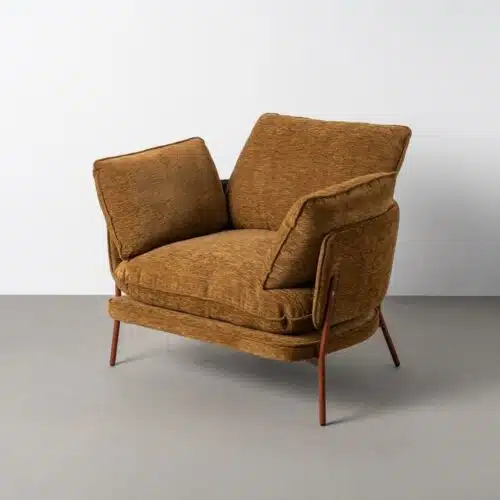 Fauteuil Fauteuil marron clair pied métal Ixia - Oxmo 616365