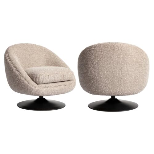 Fauteuil lounge Nodo natural chunky pivotant Richmond Interiors