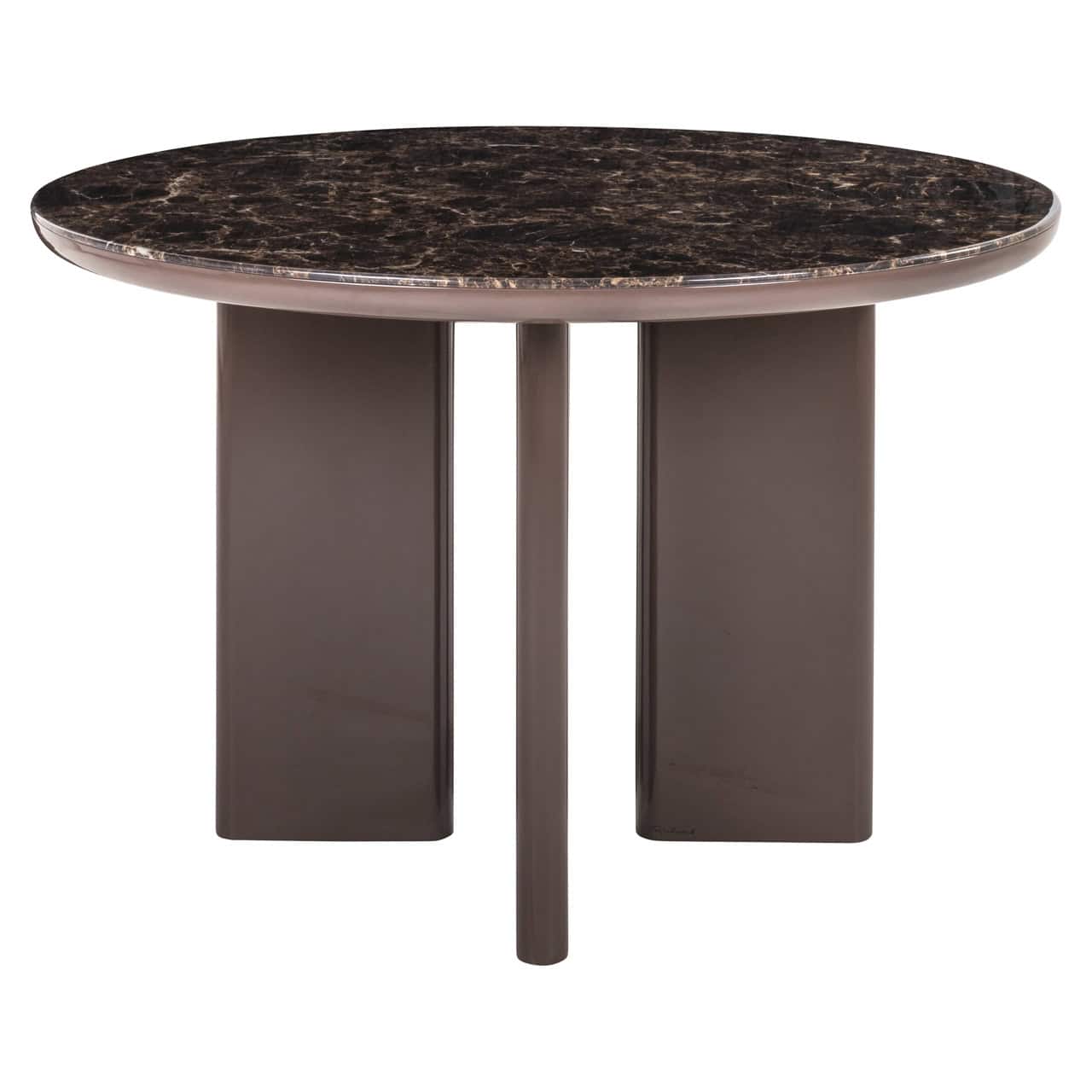 Table à manger Almundi chocolat brown ronde 120 cm Richmond Interiors – Image 3