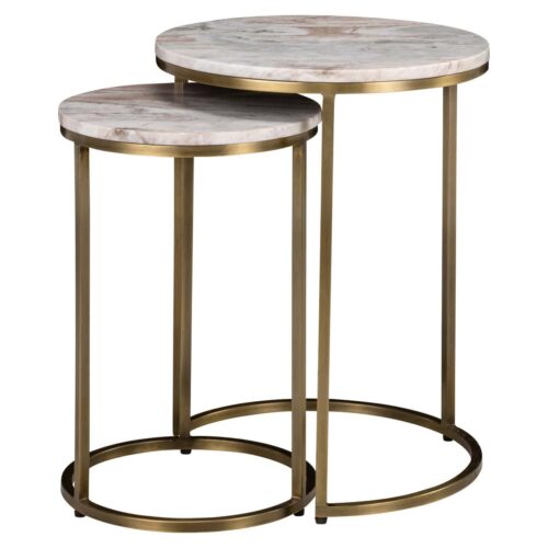 Table d'appoint Bottega blush beige (Lot de 2) Richmond Interiors
