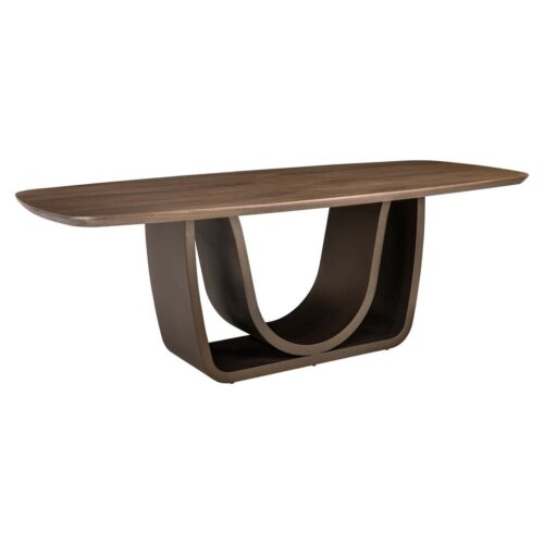 Table à manger Windsor walnut 230 cm base laiton Richmond Interiors