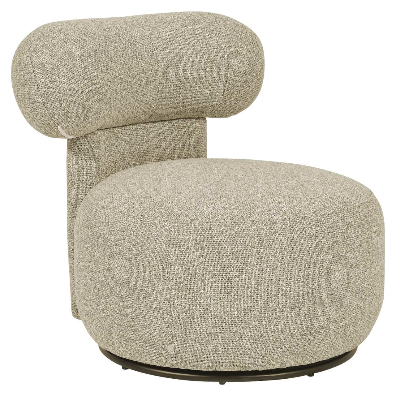 Fauteuil lounge Kaya cayenne marron pivotant Richmond Interiors – Image 2