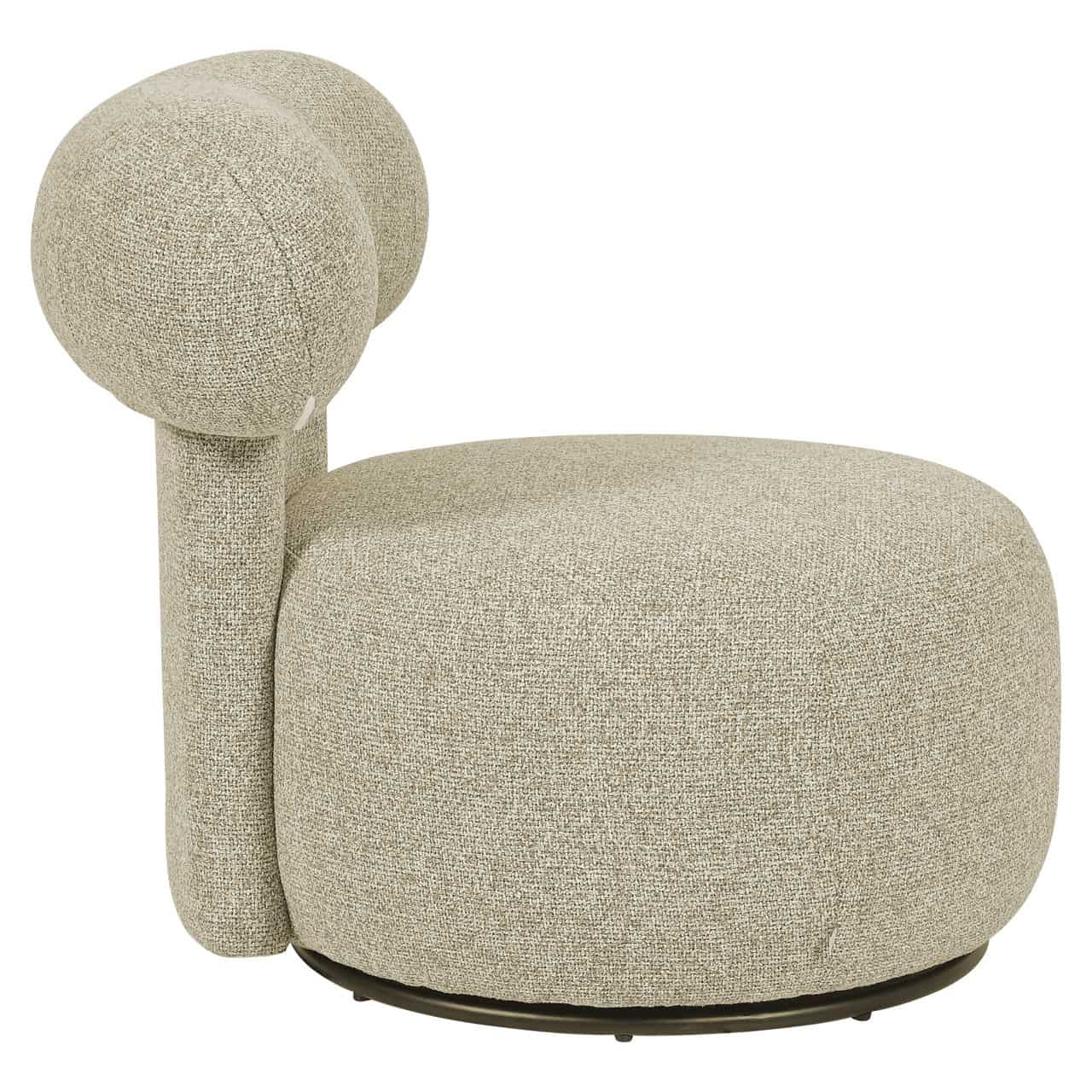 Fauteuil lounge Kaya cayenne marron pivotant Richmond Interiors – Image 4