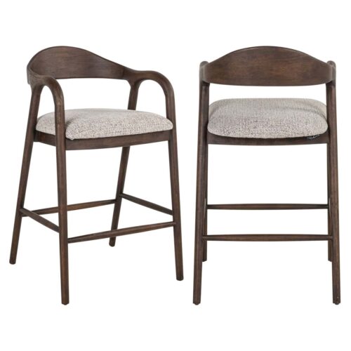 Tabouret de bar Mihara mocca fancy ignifugé Richmond Interiors