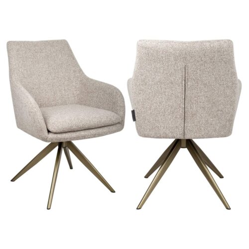 Chaise de salle à manger Lisonne cayenne marron pivotante ignifugée Richmond Interiors