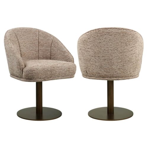 Chaise de salle à manger Beverly mocca linear pivotante Richmond Interiors