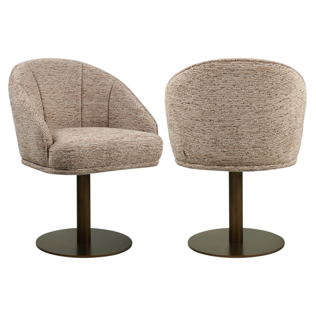 Chaise de salle à manger Beverly mocca linear pivotante Richmond Interiors