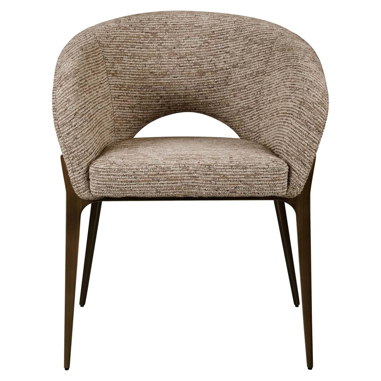 Chaise de salle à manger Kenzi mocca linear ignifugée Richmond Interiors – Image 3