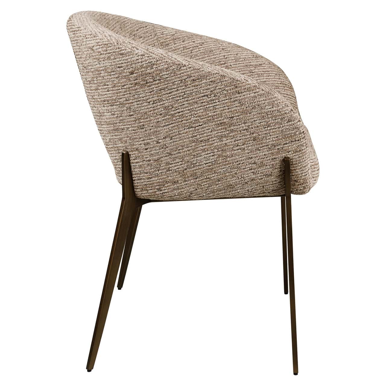 Chaise de salle à manger Kenzi mocca linear ignifugée Richmond Interiors – Image 4