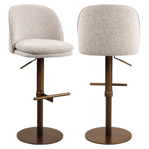 Tabouret de bar Vesper mocca fancy pivotant Richmond Interiors