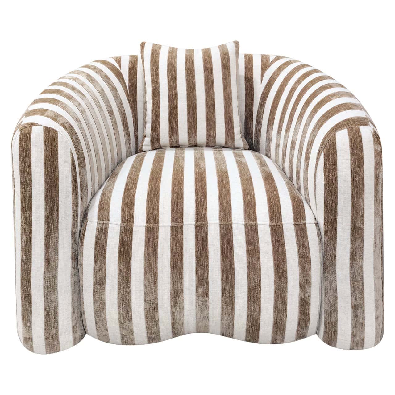 Fauteuil lounge Luxandra stripes sand Richmond Interiors – Image 2