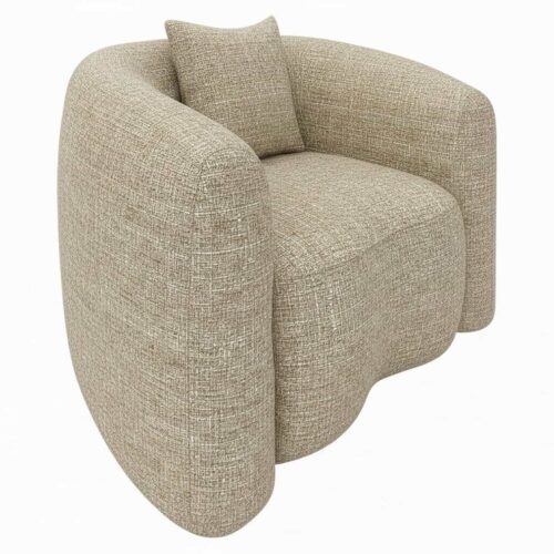 Fauteuil lounge Luxandra sand tweed ignifugé Richmond Interiors