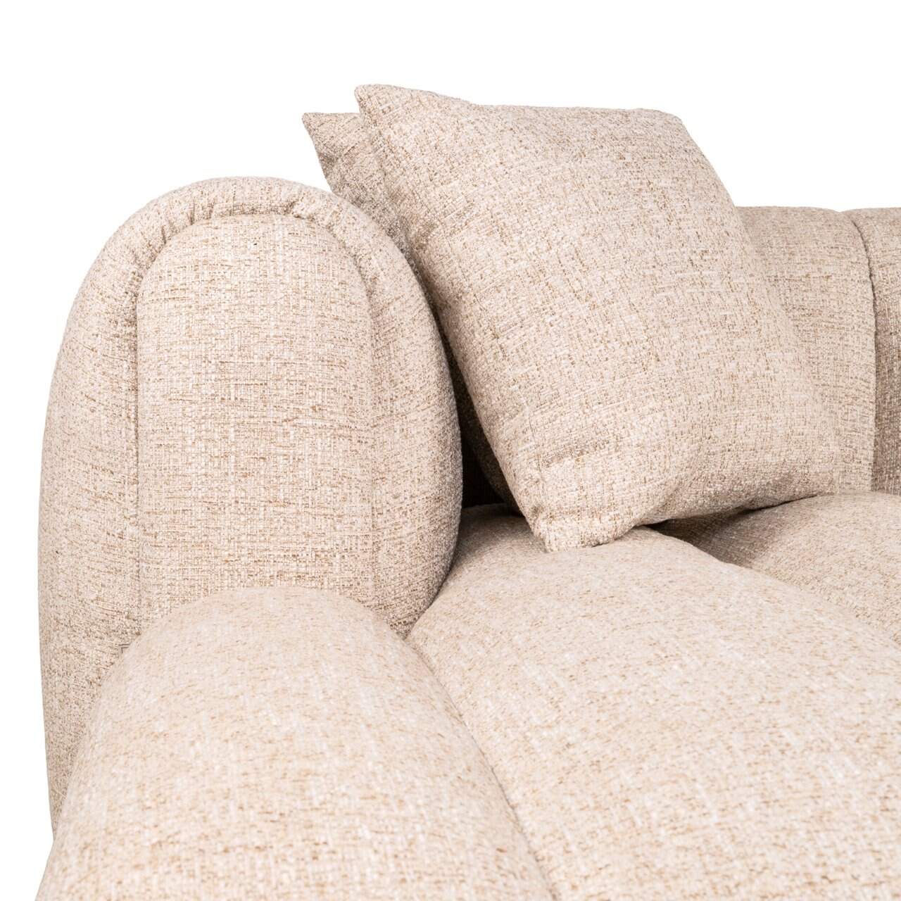 Canapé Novaro cream tweed lounge gauche ignifugé Richmond Interiors – Image 5