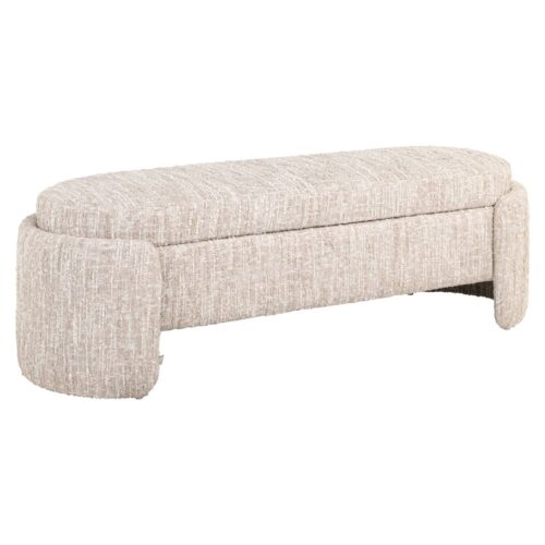 Banc Cupid beige angora avec rangement Richmond Interiors