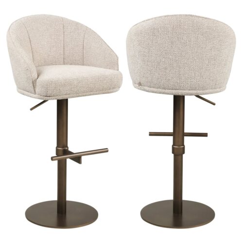 Tabouret de bar Beverly natural fancy pivotant Richmond Interiors