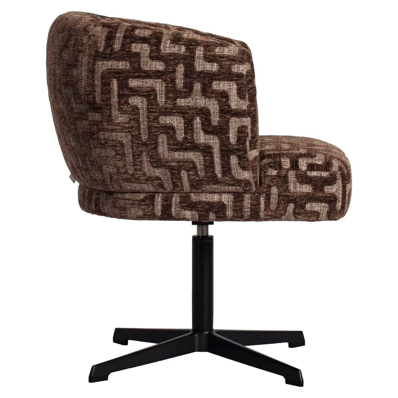 Chaise de salle à manger Dinan brown labyrinth ignifugée Richmond Interiors – Image 4