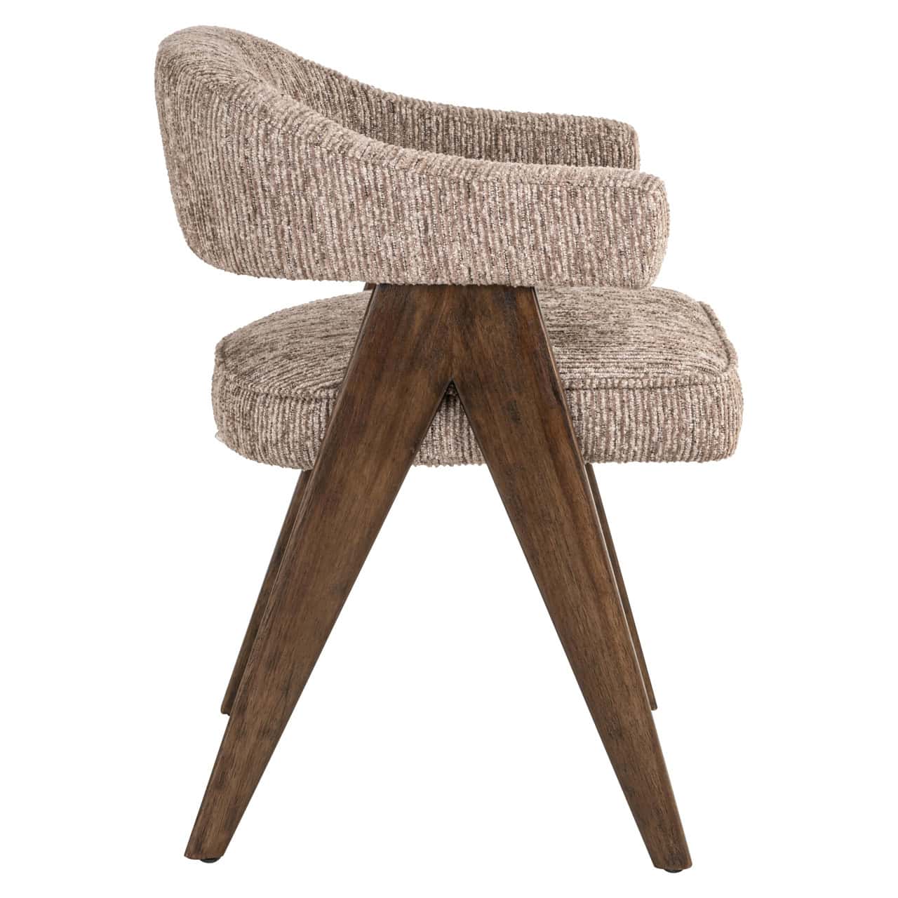 Chaise de salle à manger Mori mocca linear ignifugée Richmond Interiors – Image 4