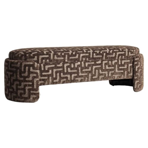 Banc Cupid brown labyrinth avec rangement Richmond Interiors