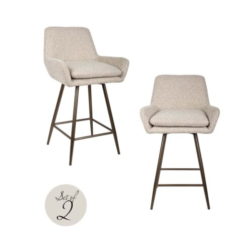 Tabouret de bar Linsey natural chunky (Lot de 2) Richmond Interiors