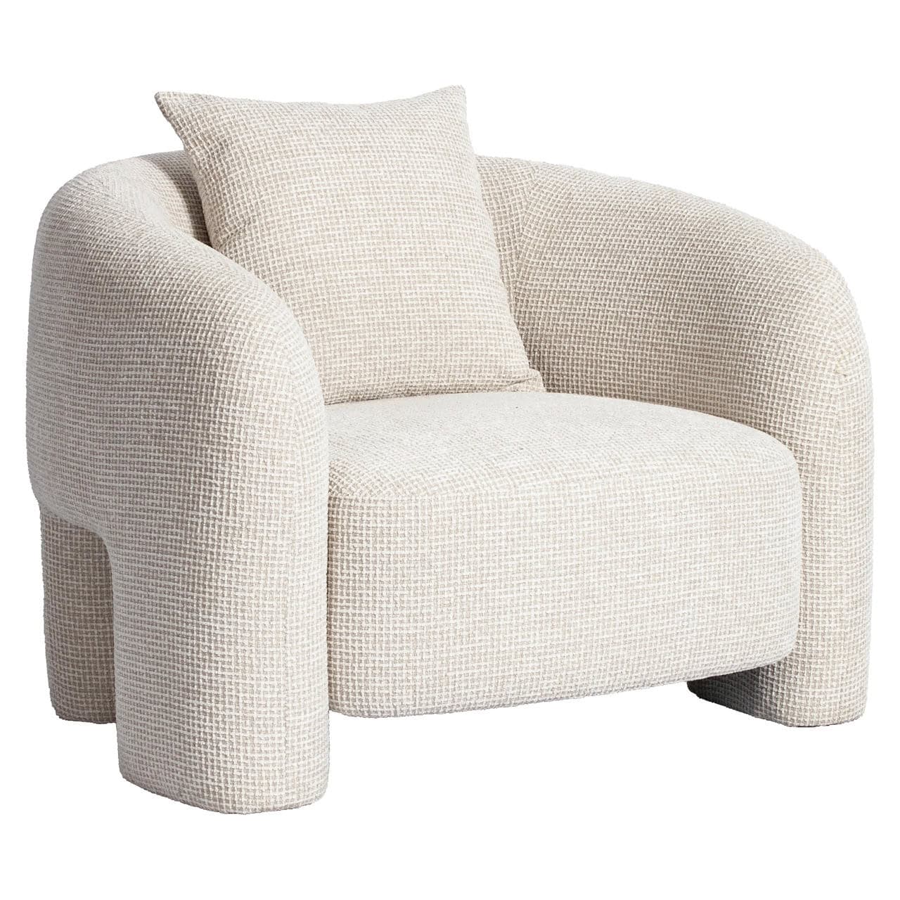 Fauteuil lounge Tuscany beige blockweave Richmond Interiors – Image 2
