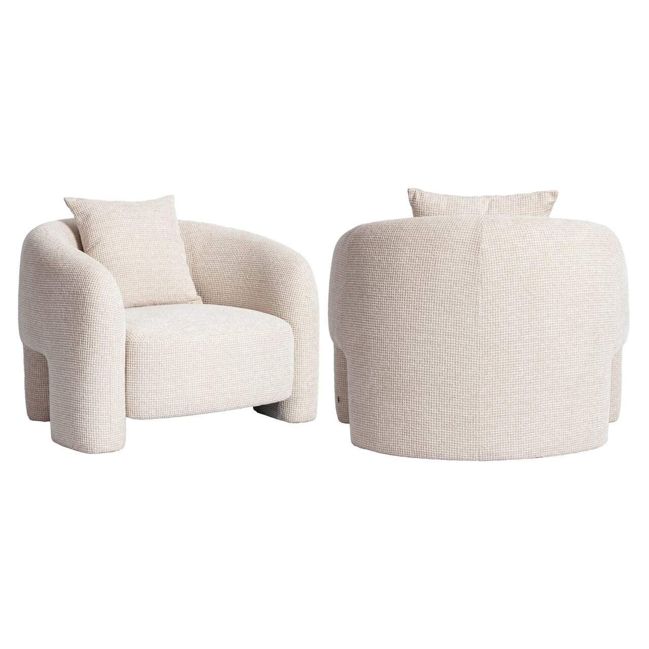 Fauteuil lounge Tuscany beige blockweave Richmond Interiors