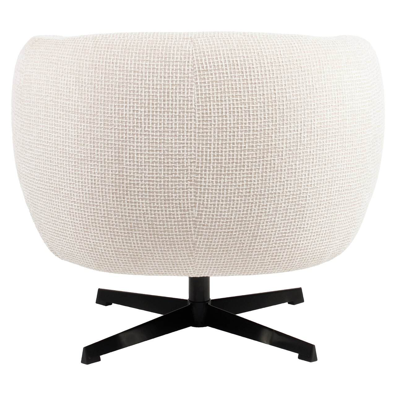 Fauteuil lounge Estelle beige blockweave pivotant Richmond Interiors – Image 4
