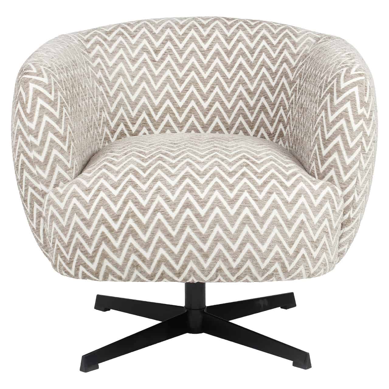 Fauteuil lounge Estelle sand chevron pivotant Richmond Interiors – Image 3