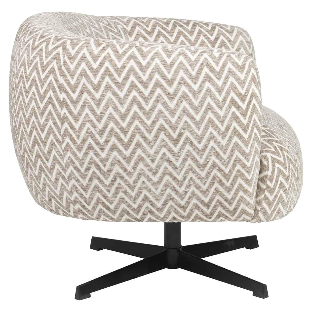 Fauteuil lounge Estelle sand chevron pivotant Richmond Interiors – Image 4