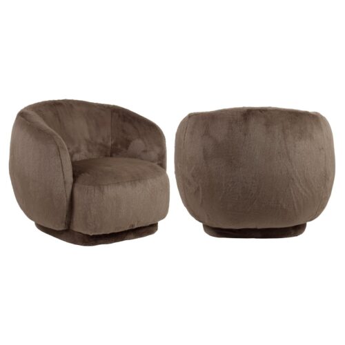 Fauteuil lounge Negreslo marron fluffy Richmond Interiors
