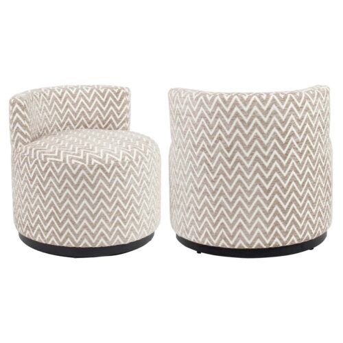 Fauteuil lounge Franny sand chevron Richmond Interiors